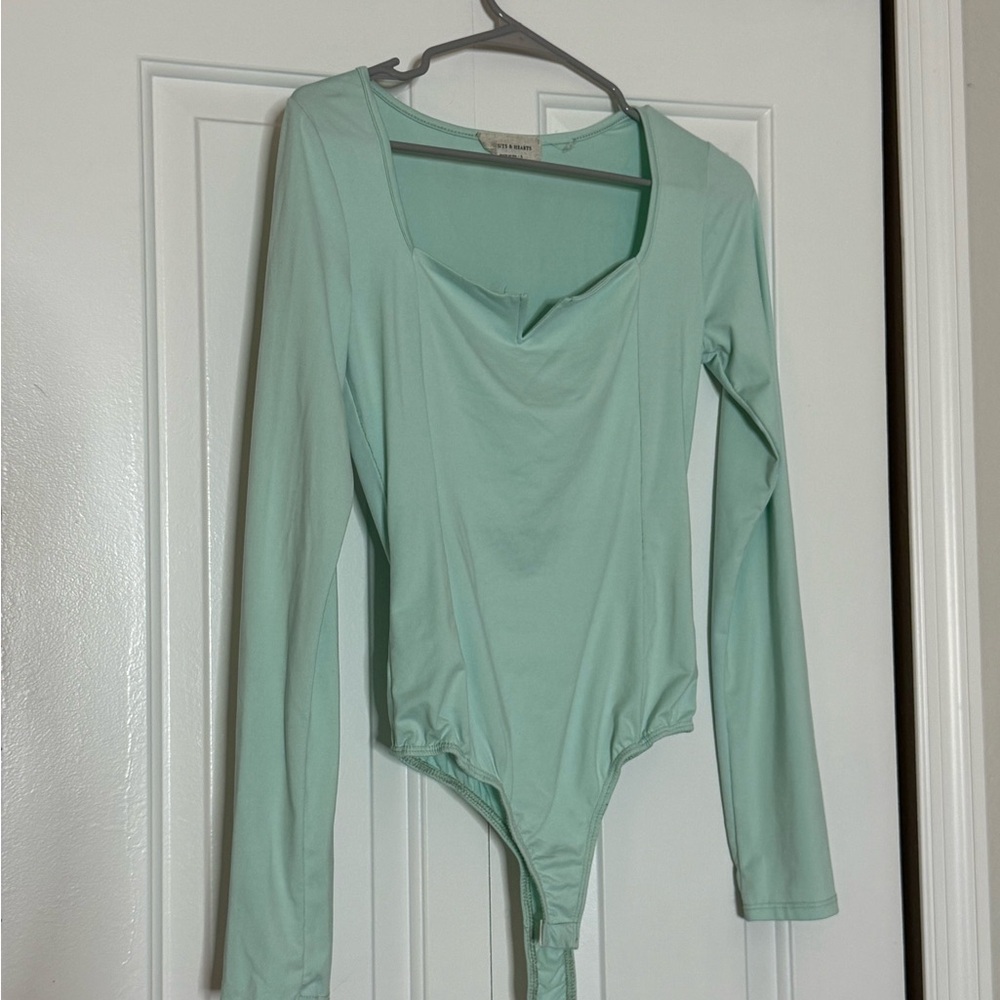 Mint Green Long Sleeve Bodysuit